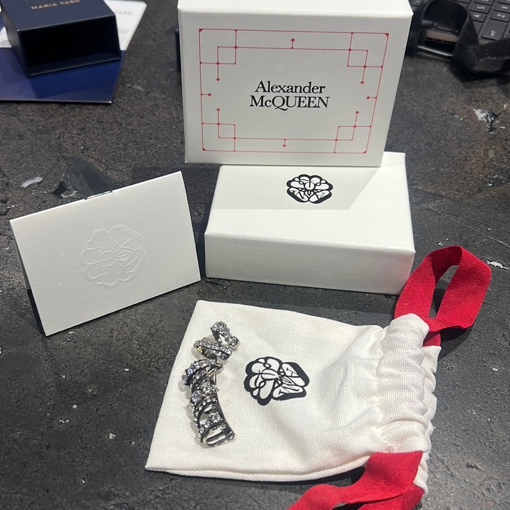 Alexander McQueen Rhinestone-Embellished Left Ear Cuff